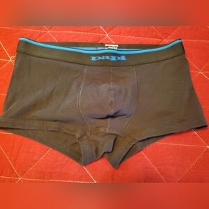 Papi Black Boxer Briefs with Blue Trim
